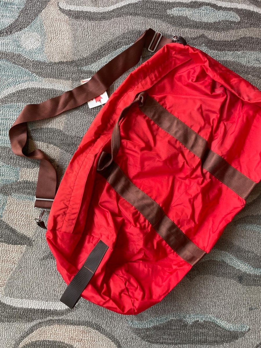 vintage camp trails red duffel bag - good market thrift store