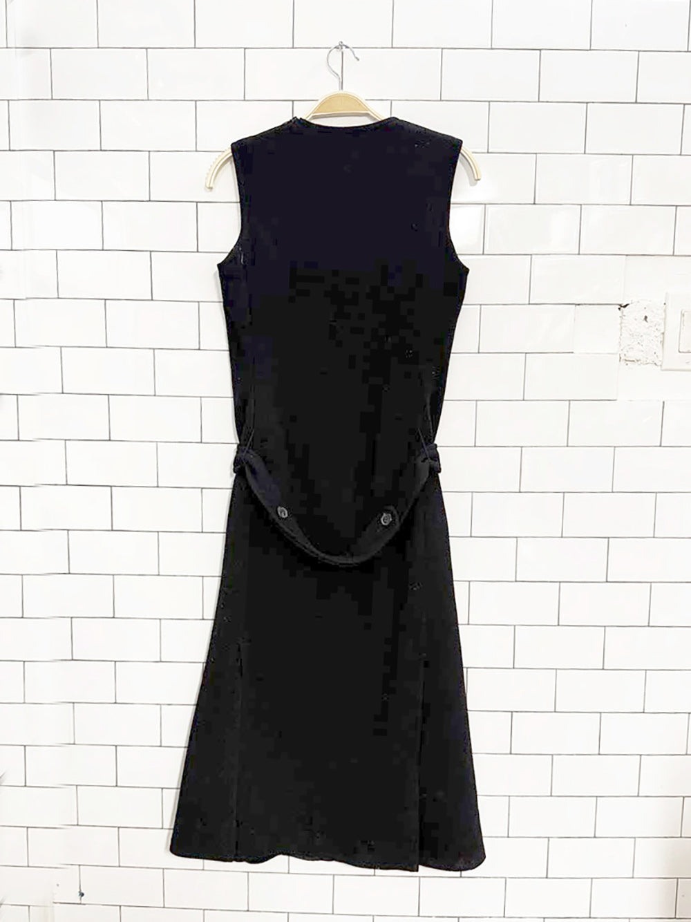 vintage lida baday sleeveless wool belted midi dress