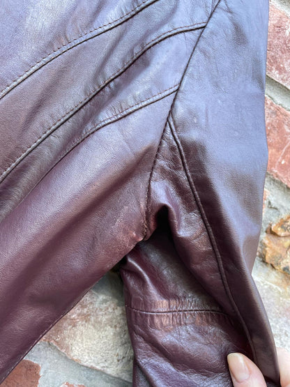 vintage cosa nova belted lined leather trench