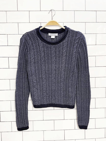 vintage 00s absolutely creative cotton cable knit sweater | made in USA