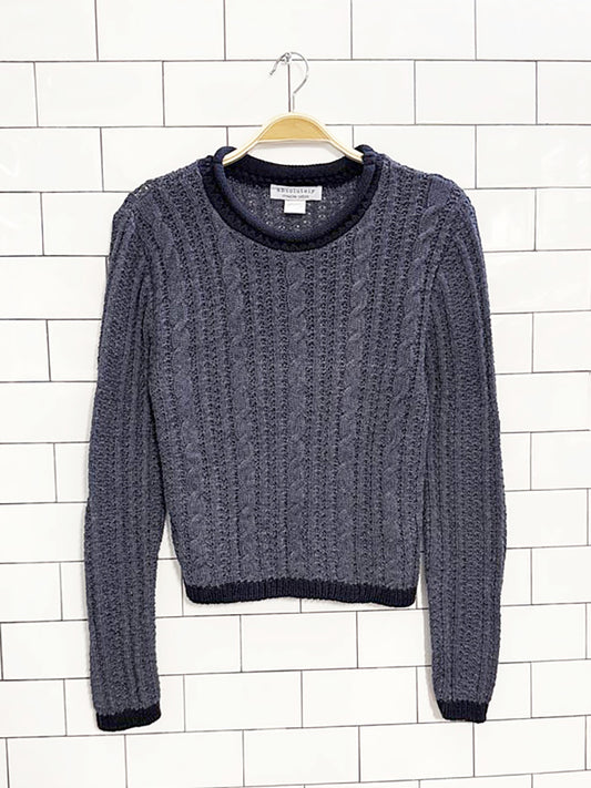 vintage 00s absolutely creative cotton cable knit sweater | made in USA