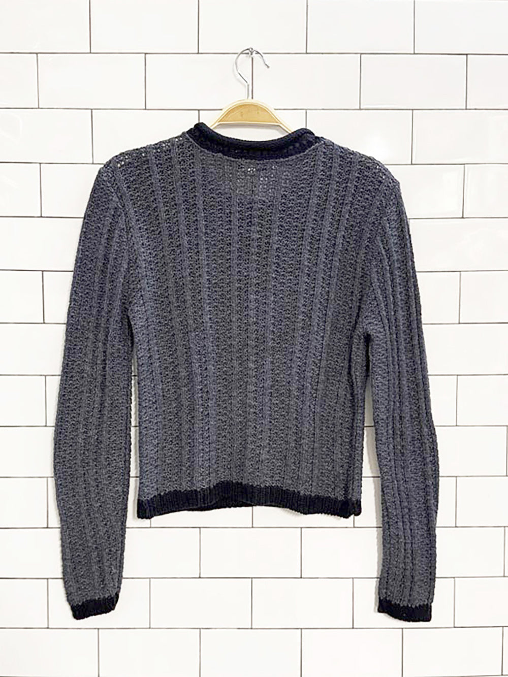 vintage 00s absolutely creative cotton cable knit sweater | made in USA