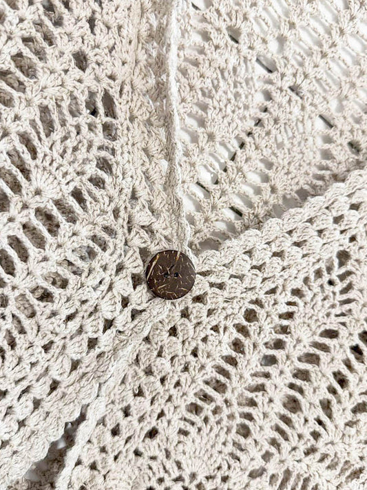 vintage carolyn taylor crochet knit cardigan