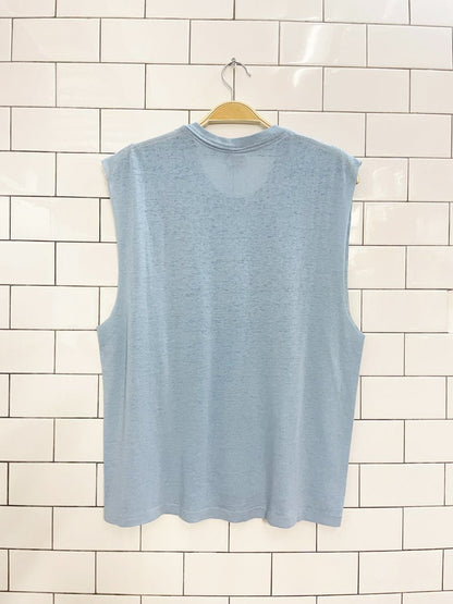 vintage 80s mackle single - stitch NPA sleeveless tee | northern prospectors' assoc. - good market thrift store