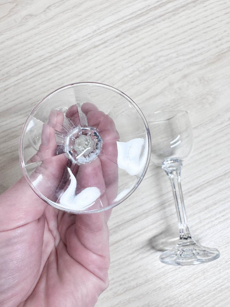 x2 vintage crystal tall stem shot glasses