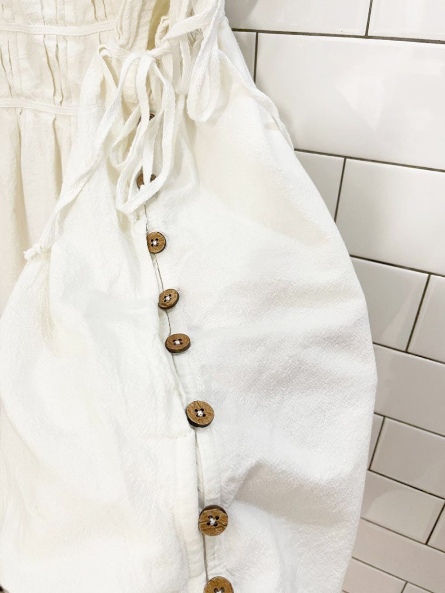 free people claudette ruffle shoulder mini dress - good market thrift store