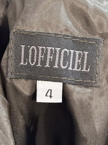 vintage l'officiel suede full midi skirt | leather