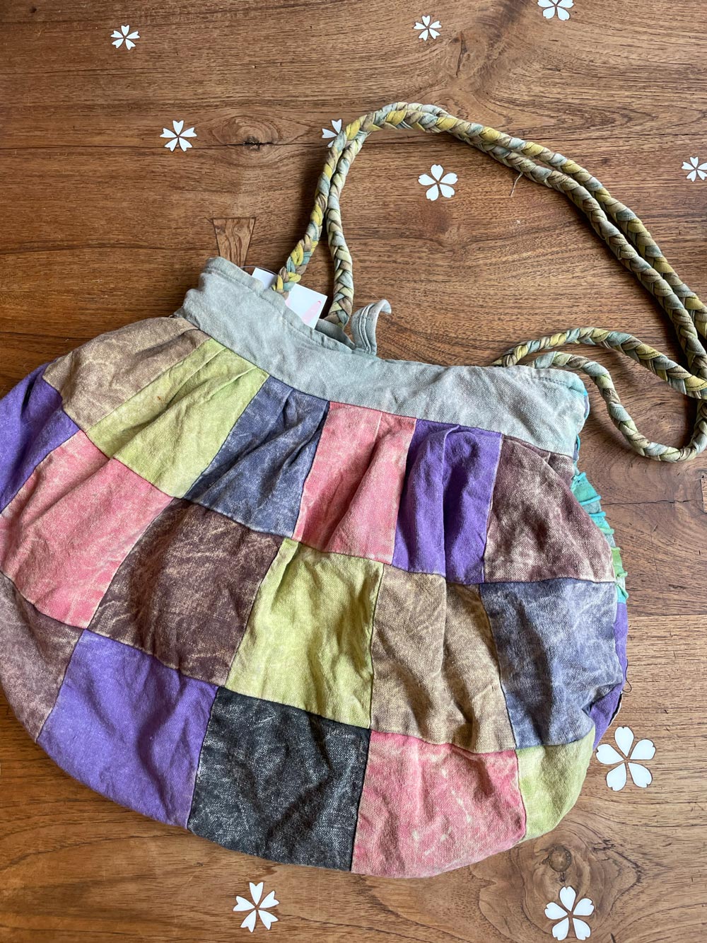boho grunge patchwork nepal shoulder bag