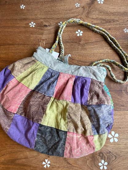 boho grunge patchwork nepal shoulder bag