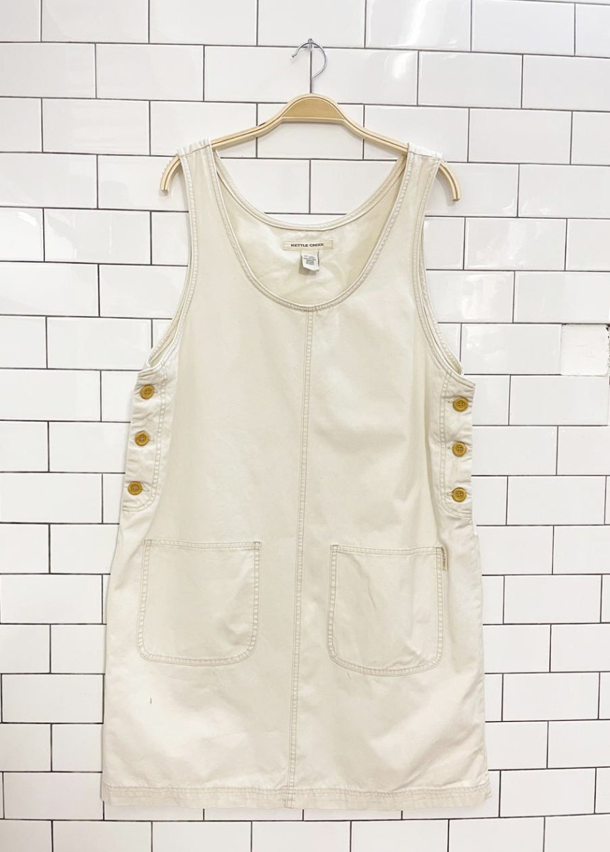 vintage 00s kettle creek canvas jumper mini dress - good market thrift store