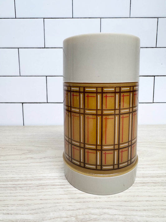 vintage 70s retro plaid aladdin thermos