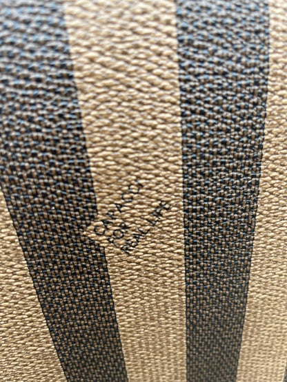 vintage capacci zucca stripe leather garment bag