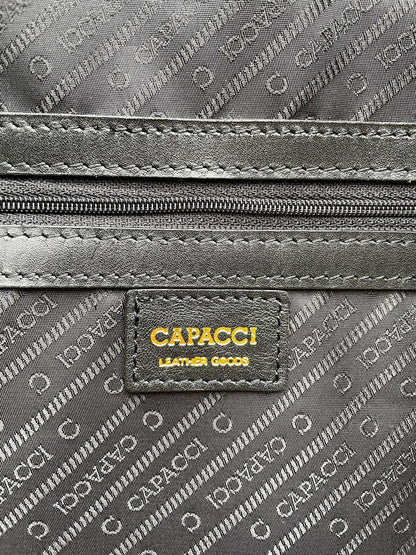 vintage capacci zucca stripe leather garment bag