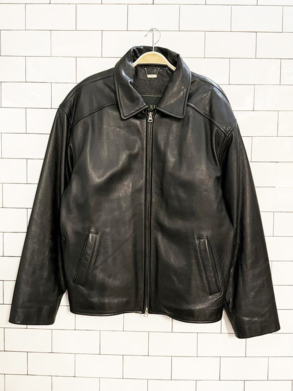 vintage danier soft leather full zip lined jacket | made in Canada