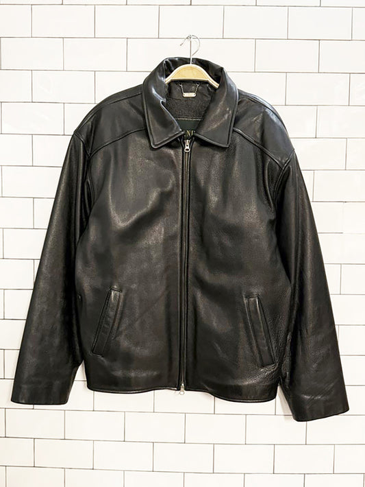 vintage danier soft leather full zip lined jacket | made in Canada