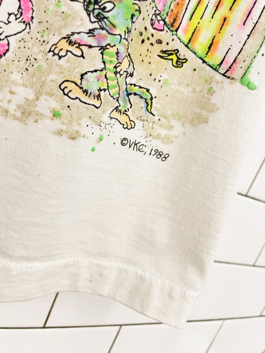 vintage 80s puff stuff tom cat alley graphic tee | made in USA - good market thrift store