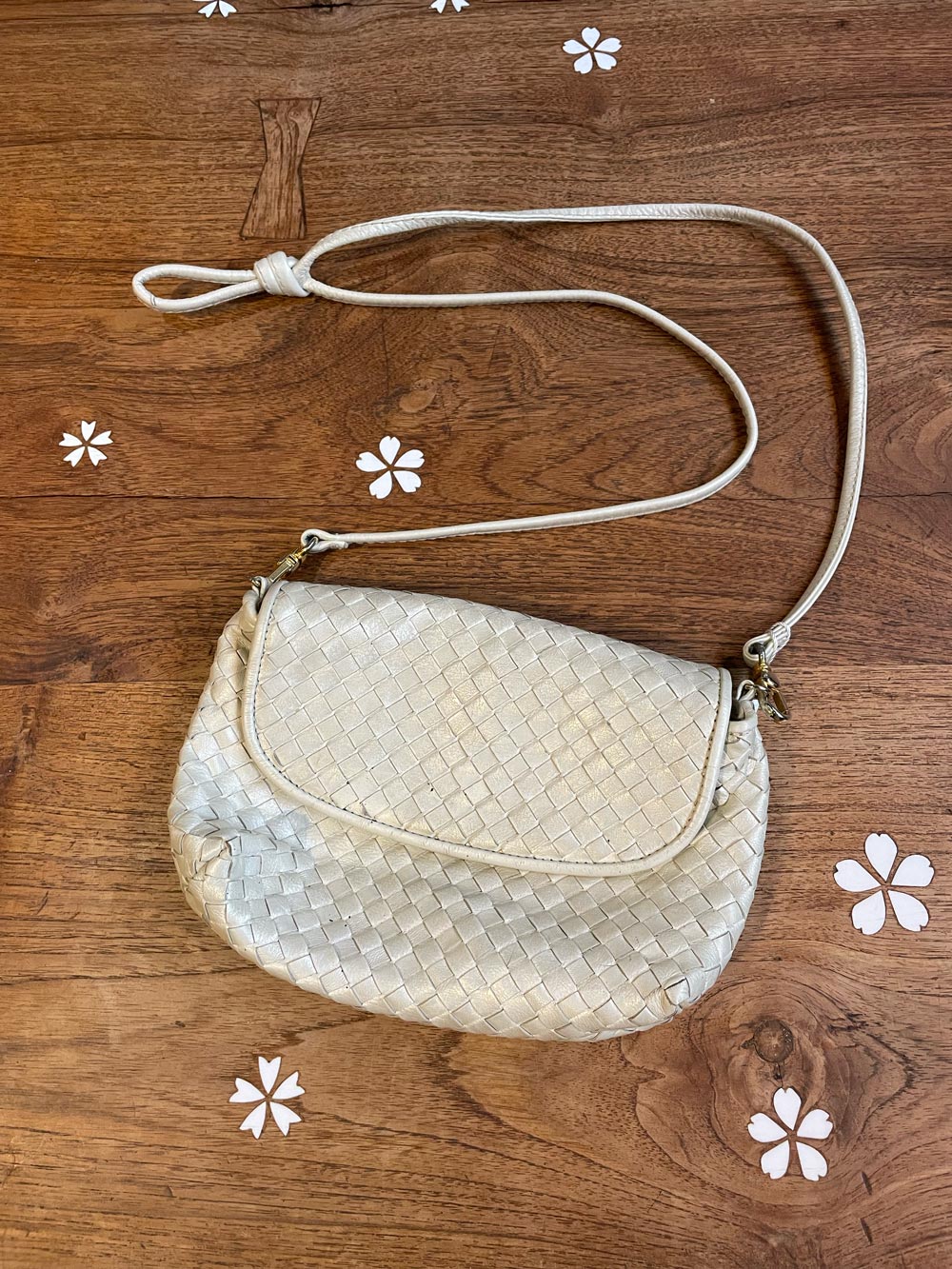 vintage ganson san fran woven leather bag