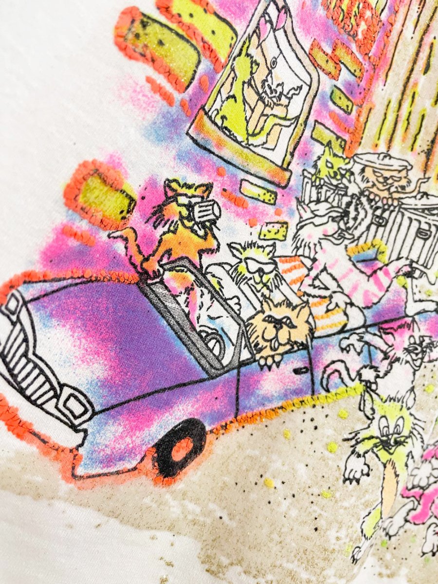 vintage 80s puff stuff tom cat alley graphic tee | made in USA - good market thrift store