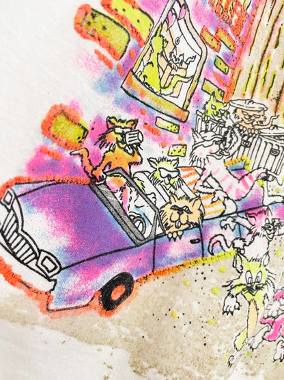 vintage 80s puff stuff tom cat alley graphic tee | made in USA - good market thrift store