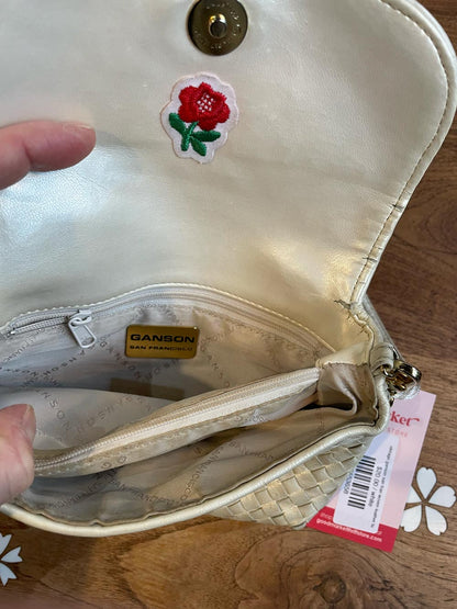 vintage ganson san fran woven leather bag