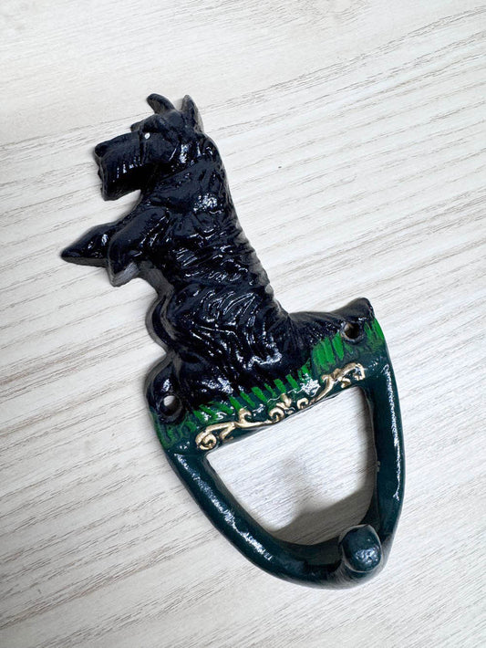 vintage cast iron scottie dog wall hook