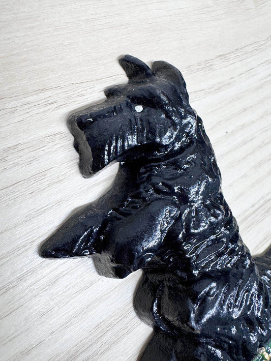 vintage cast iron scottie dog wall hook