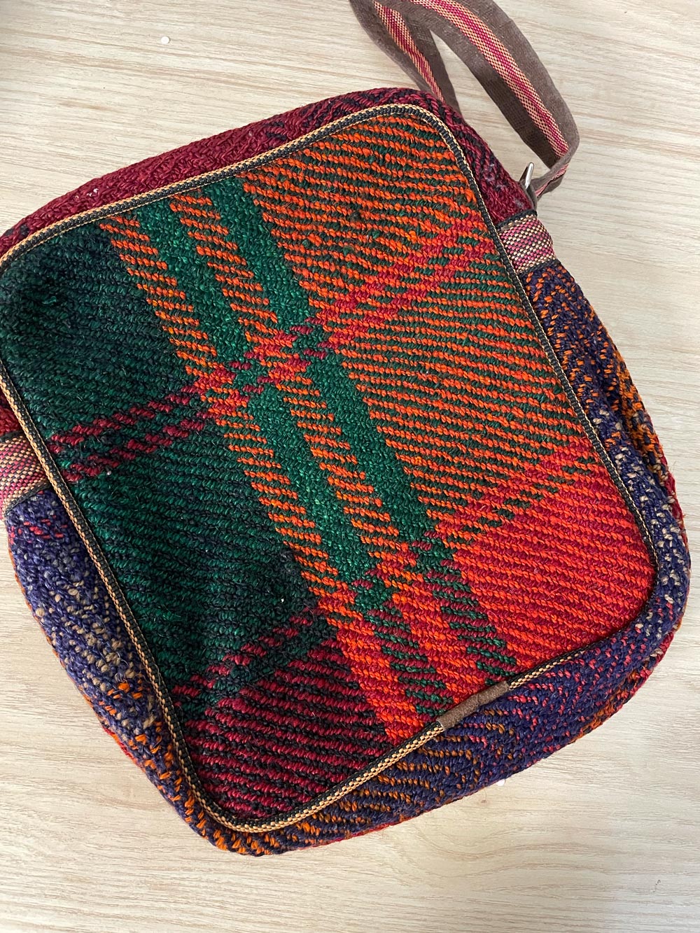 boho woven tapestry crossbody bag