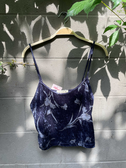 vintage jessica cropped velvet tank