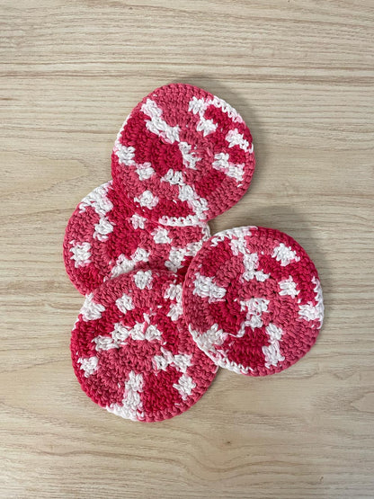 set of 4 hand-crochet coasters