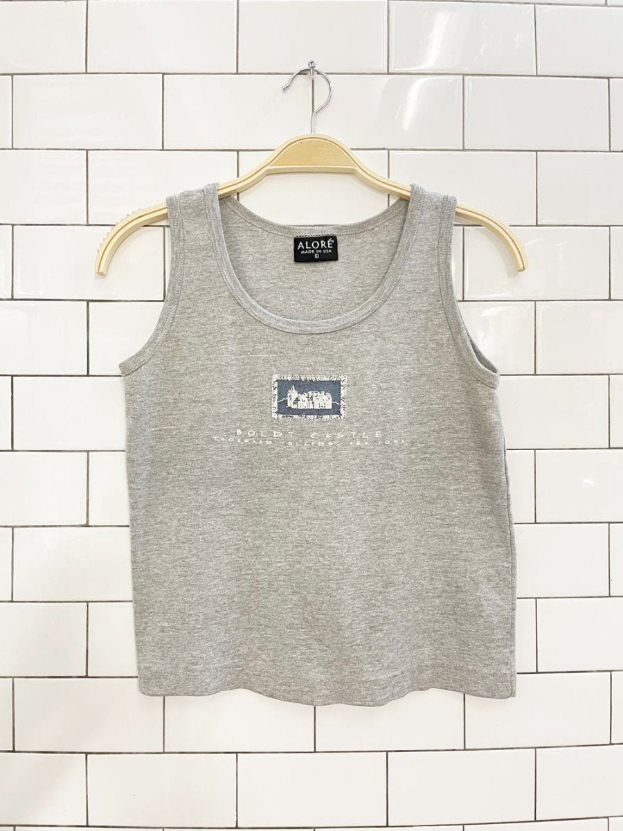 vintage 90s aloré new york baby rib tank | made in USA - good market thrift store