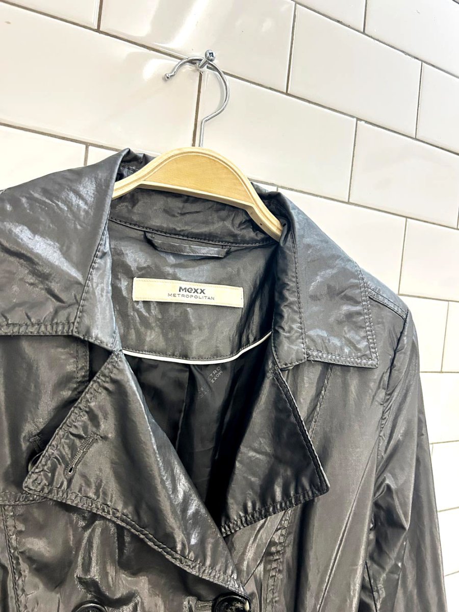 vintage 00s mexx metallic trench coat - good market thrift store
