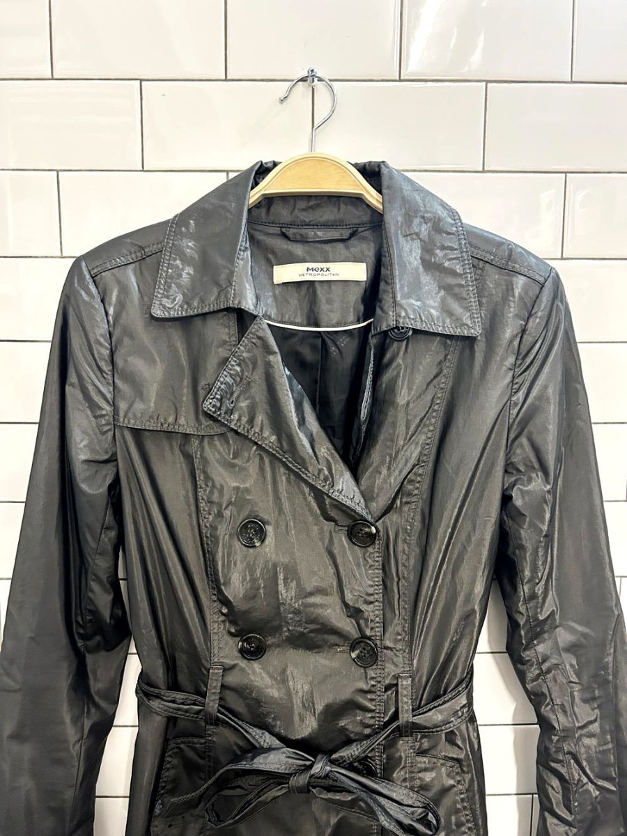 vintage 00s mexx metallic trench coat - good market thrift store