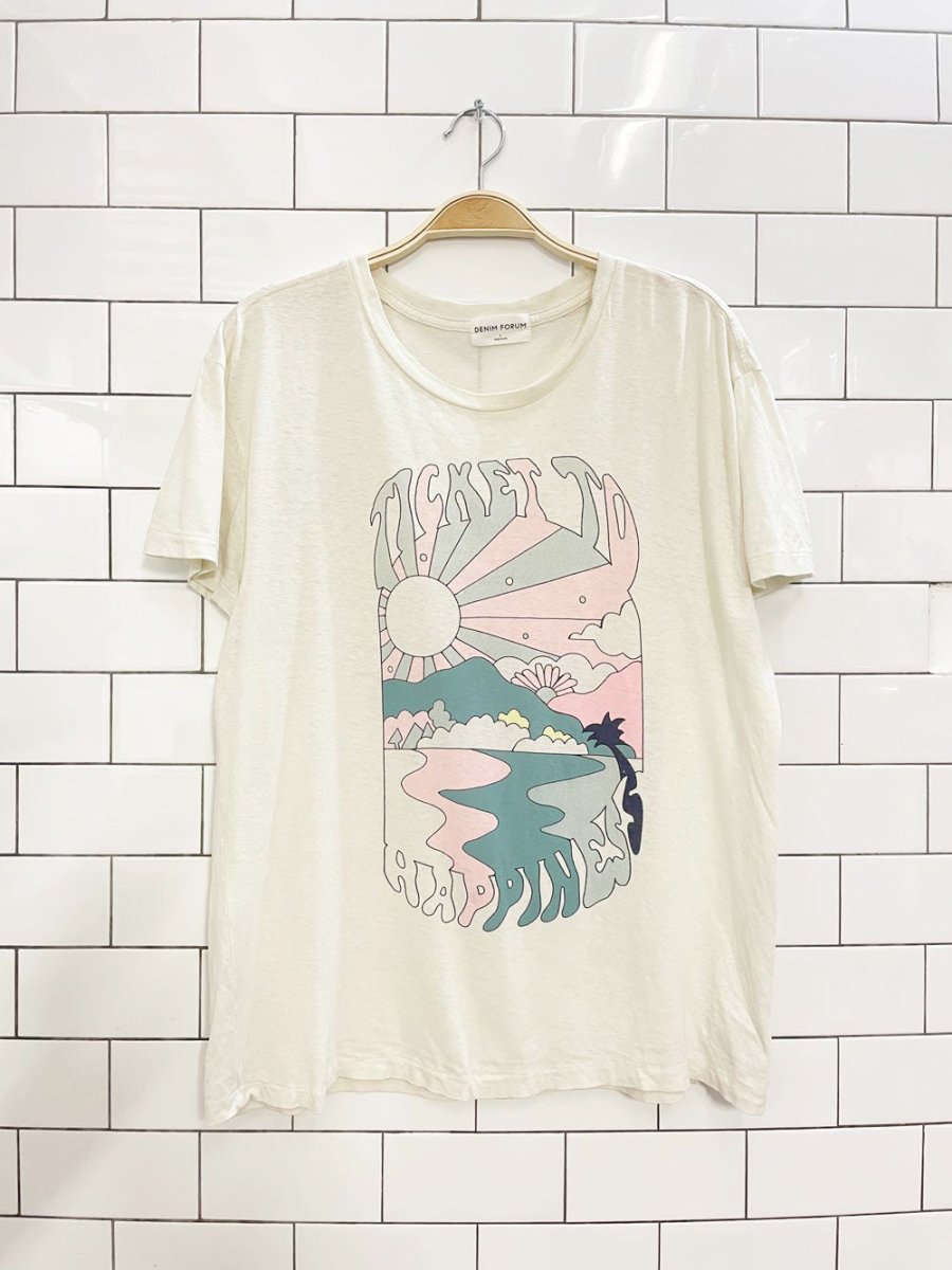 denim forum the nico graphic tee | made in USA - good market thrift store