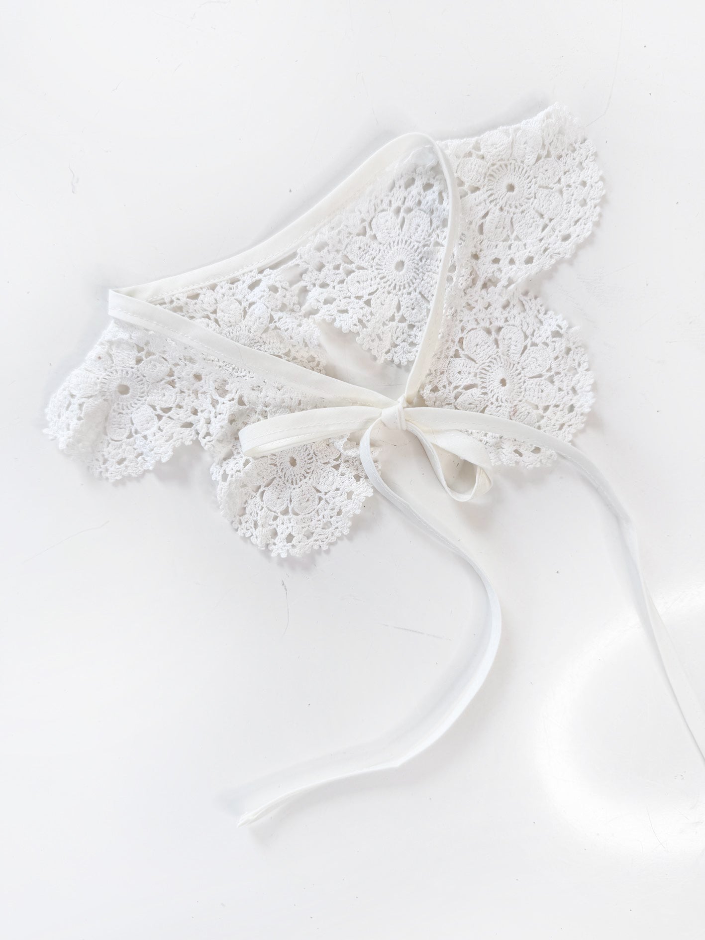 vintage handmade crochet knit collar | rework