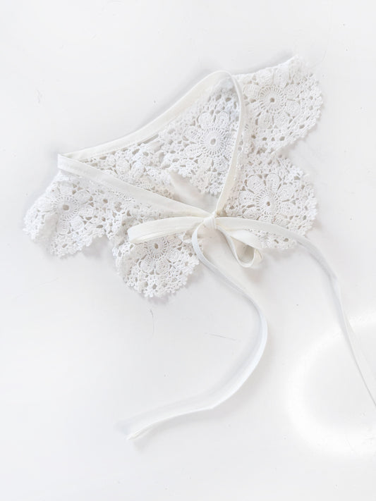 vintage handmade crochet knit collar | rework