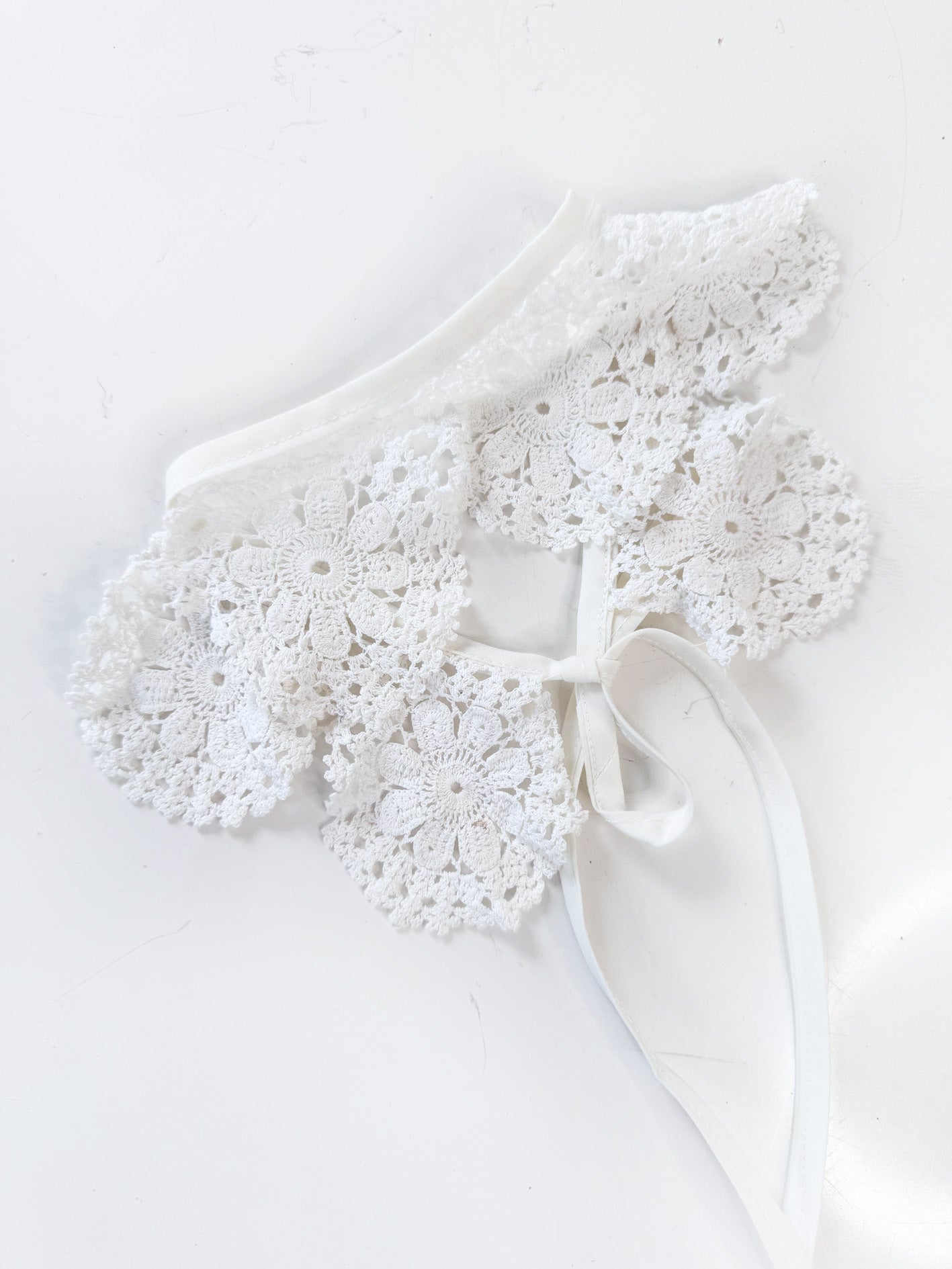 vintage handmade crochet knit collar | rework