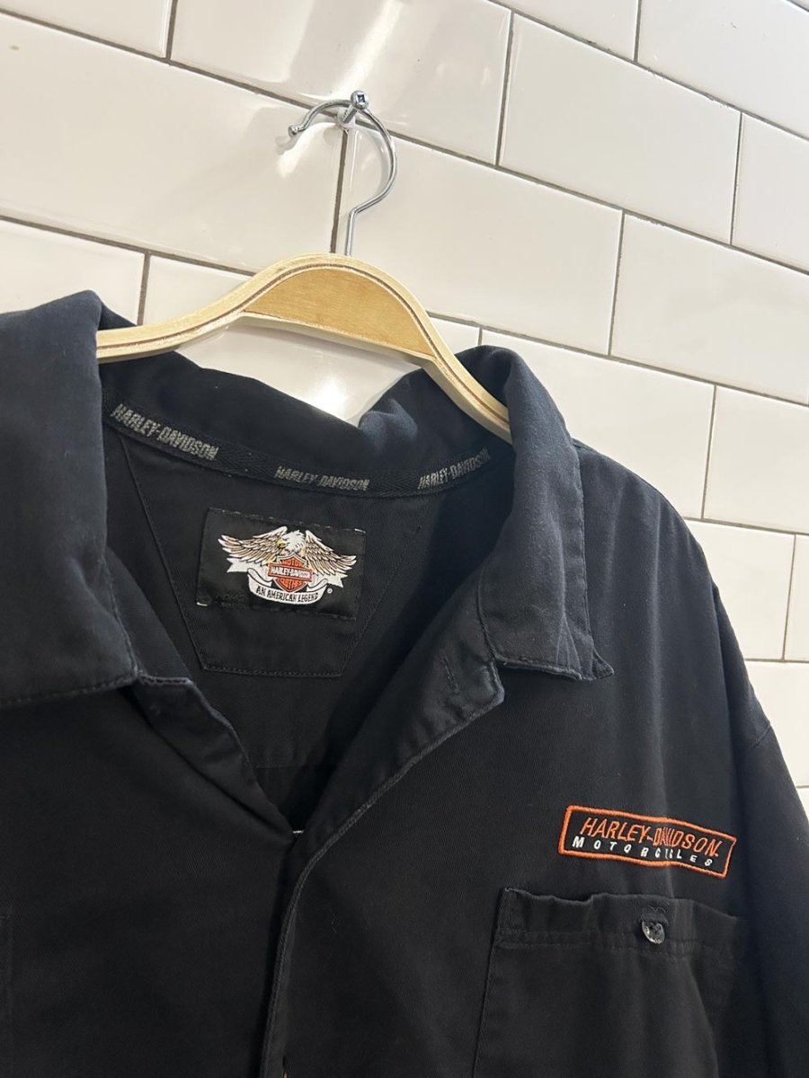 vintage harley davidson x racing patch shirt - good market thrift store