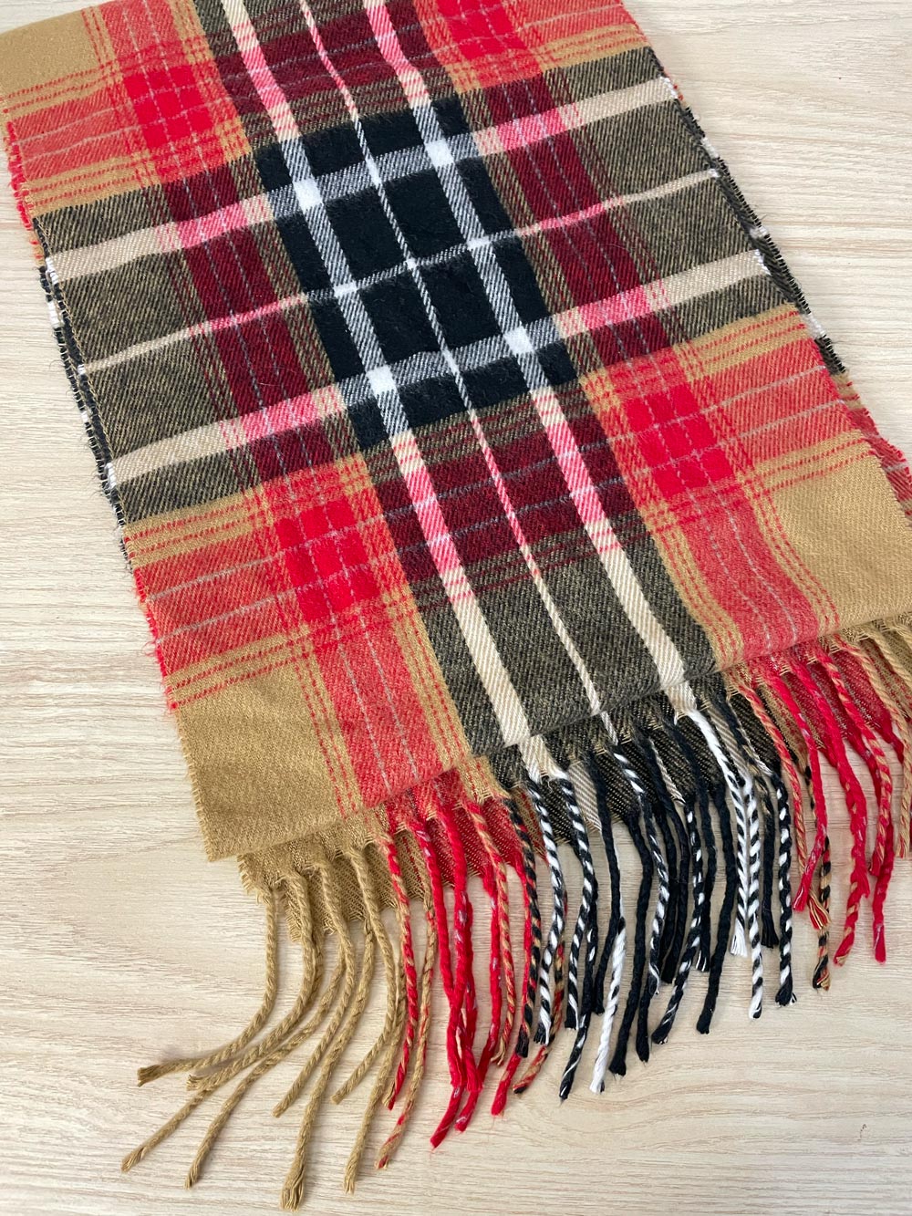 vintage cejon italy plaid scarf