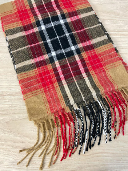 vintage cejon italy plaid scarf