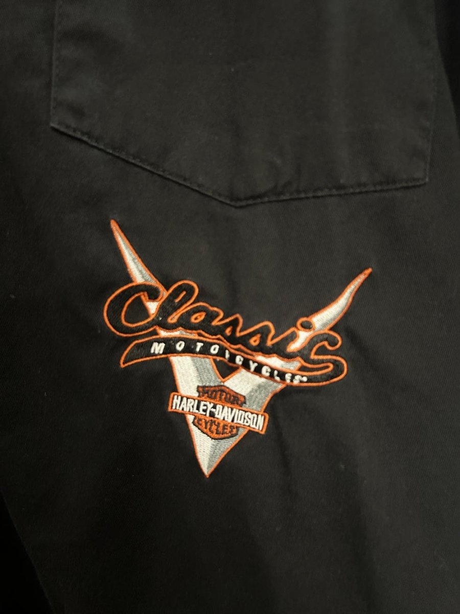 vintage harley davidson x racing patch shirt - good market thrift store
