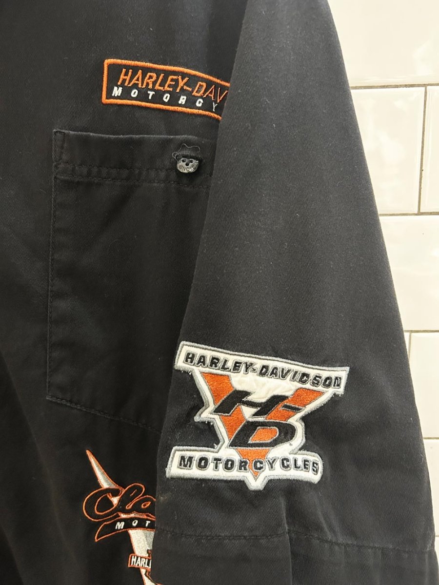 vintage harley davidson x racing patch shirt - good market thrift store