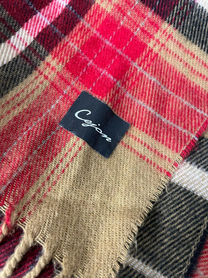 vintage cejon italy plaid scarf