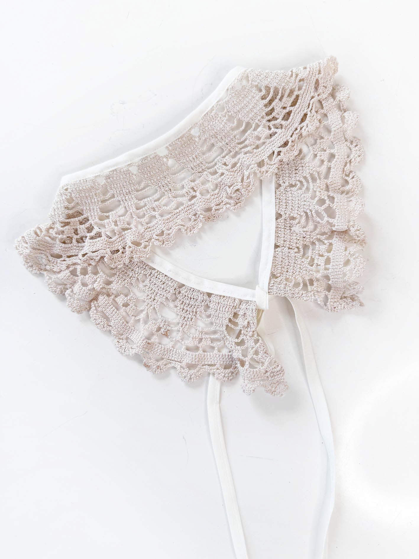 vintage handmade crochet knit collar | rework