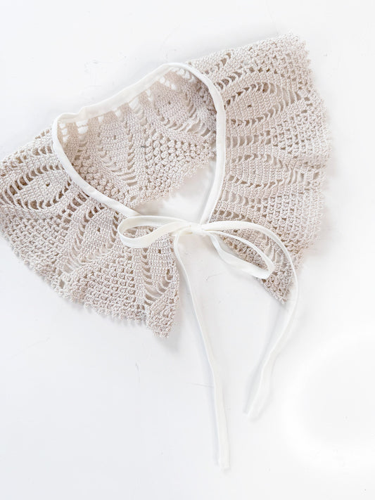vintage handmade crochet knit collar | rework