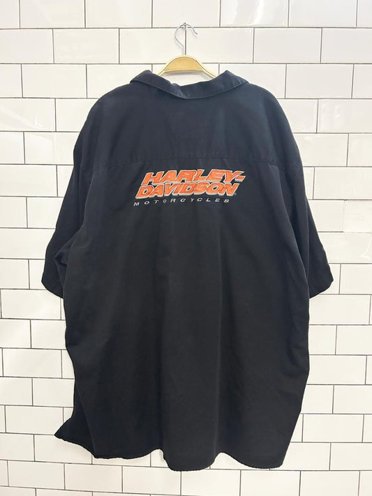 vintage harley davidson x racing patch shirt - good market thrift store