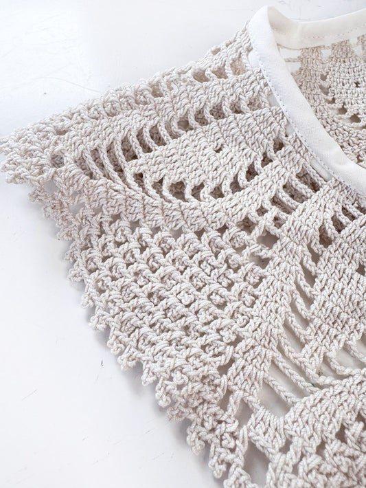 vintage handmade crochet knit collar | rework