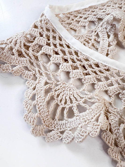 vintage handmade crochet knit collar | rework
