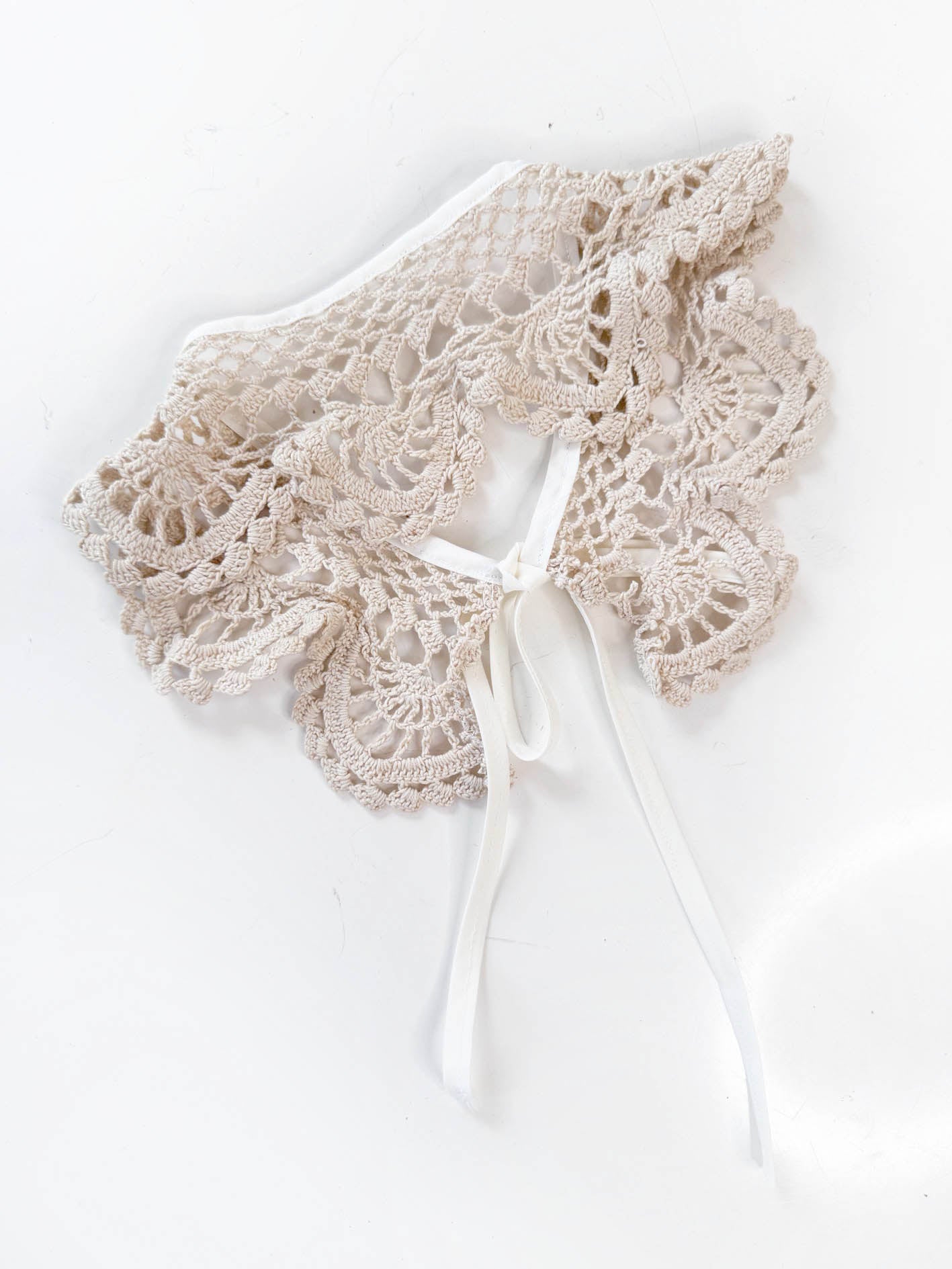 vintage handmade crochet knit collar | rework