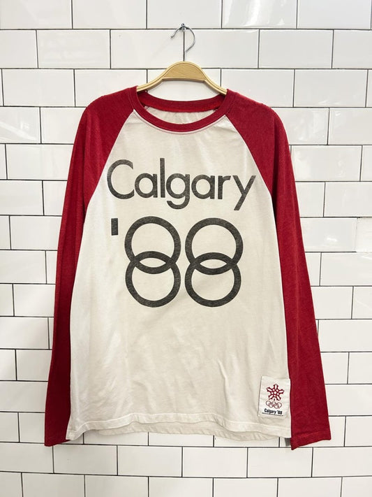 calgary 88" olympics baseball tee - olympic museum collection - good market thrift store