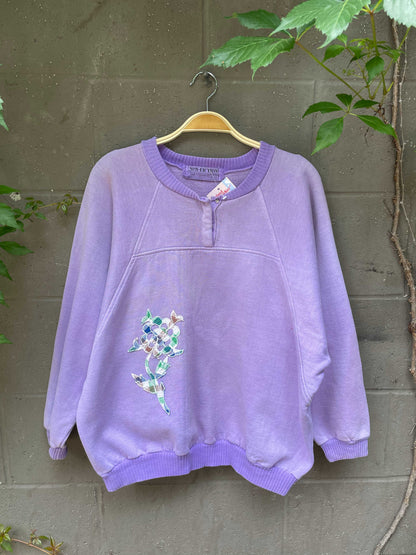 vintage 90s non-fiction flower patch sweatshirt